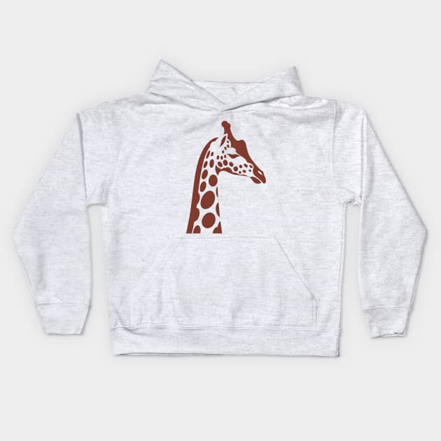 Giraffe Safari Kids Hoodie by Retro Travel Design